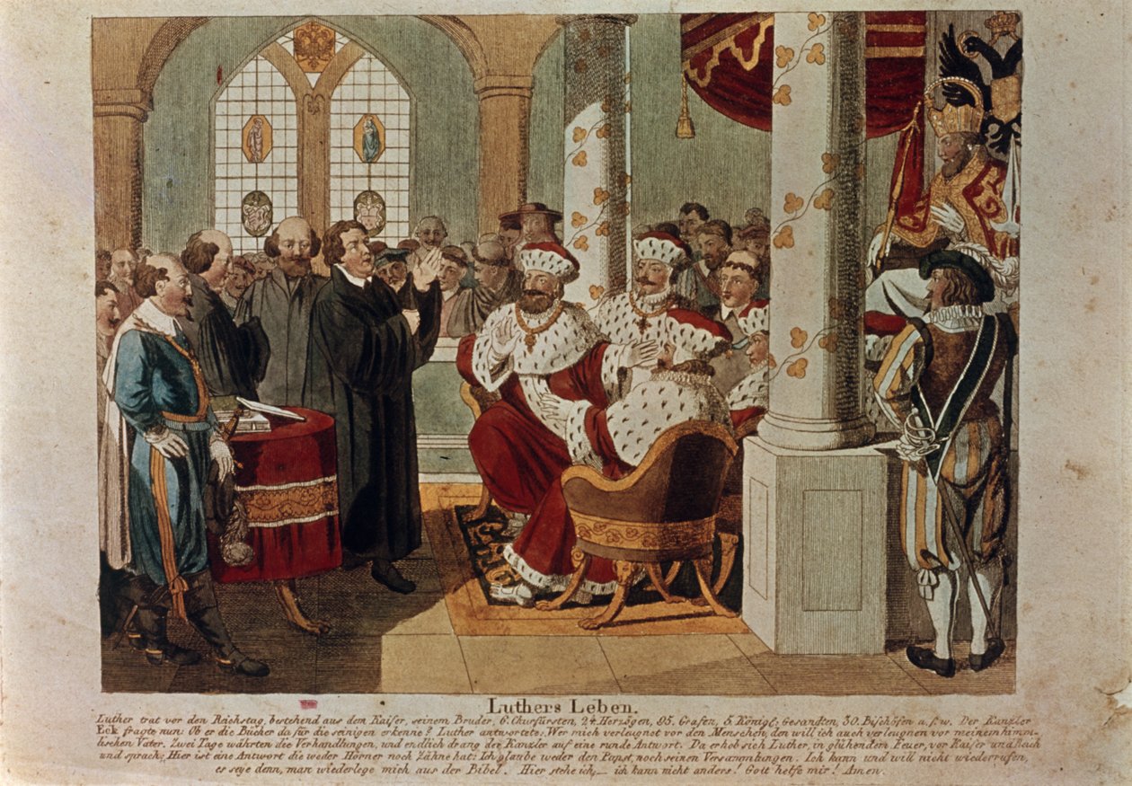Luther à la Diète de Worms - German School