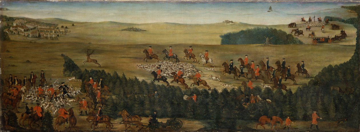 Chasse au cerf avec Frédéric-Guillaume Ier de Prusse - German School
