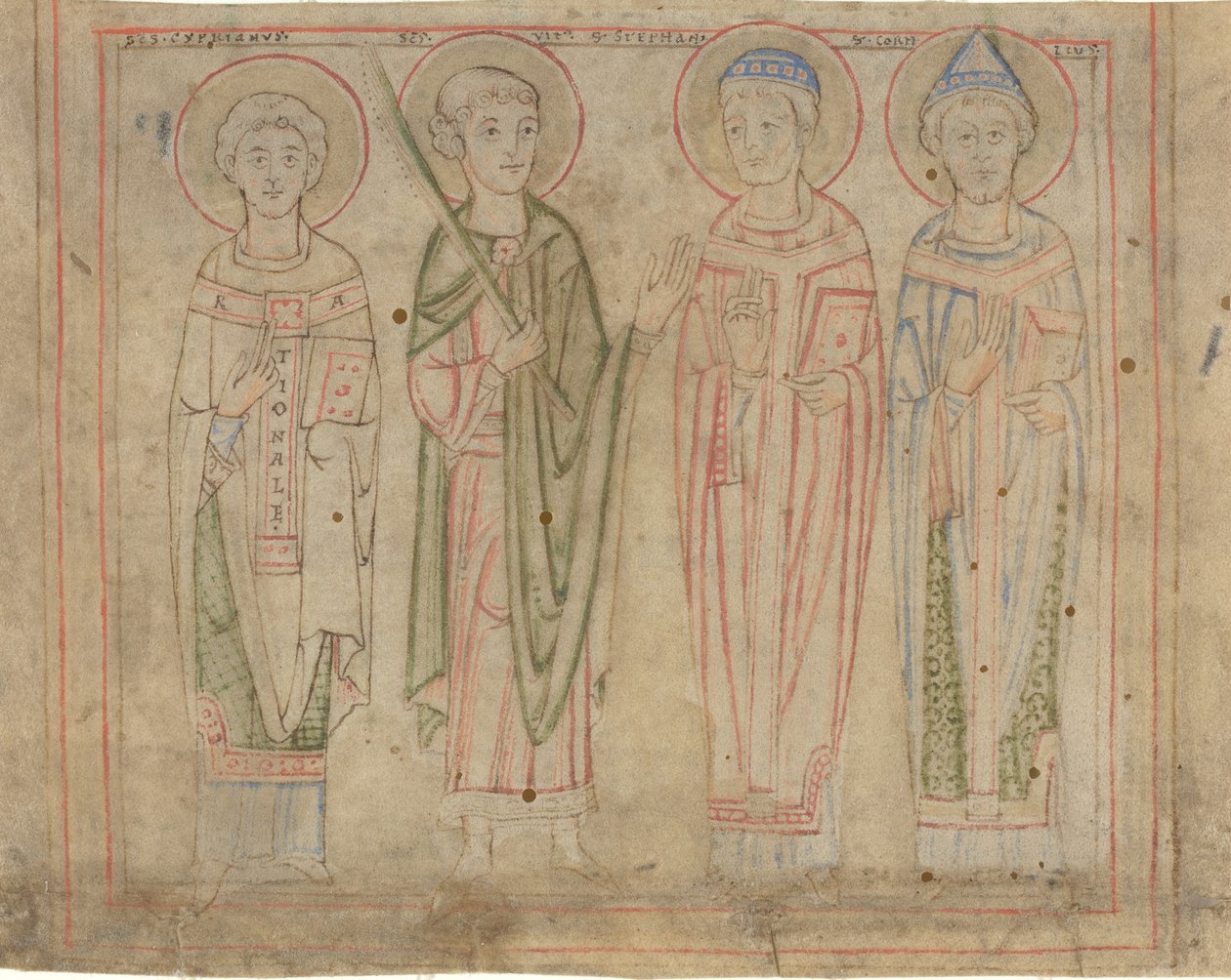 Saints Cyprien, Vit, Étienne et Corneille - German 12th Century