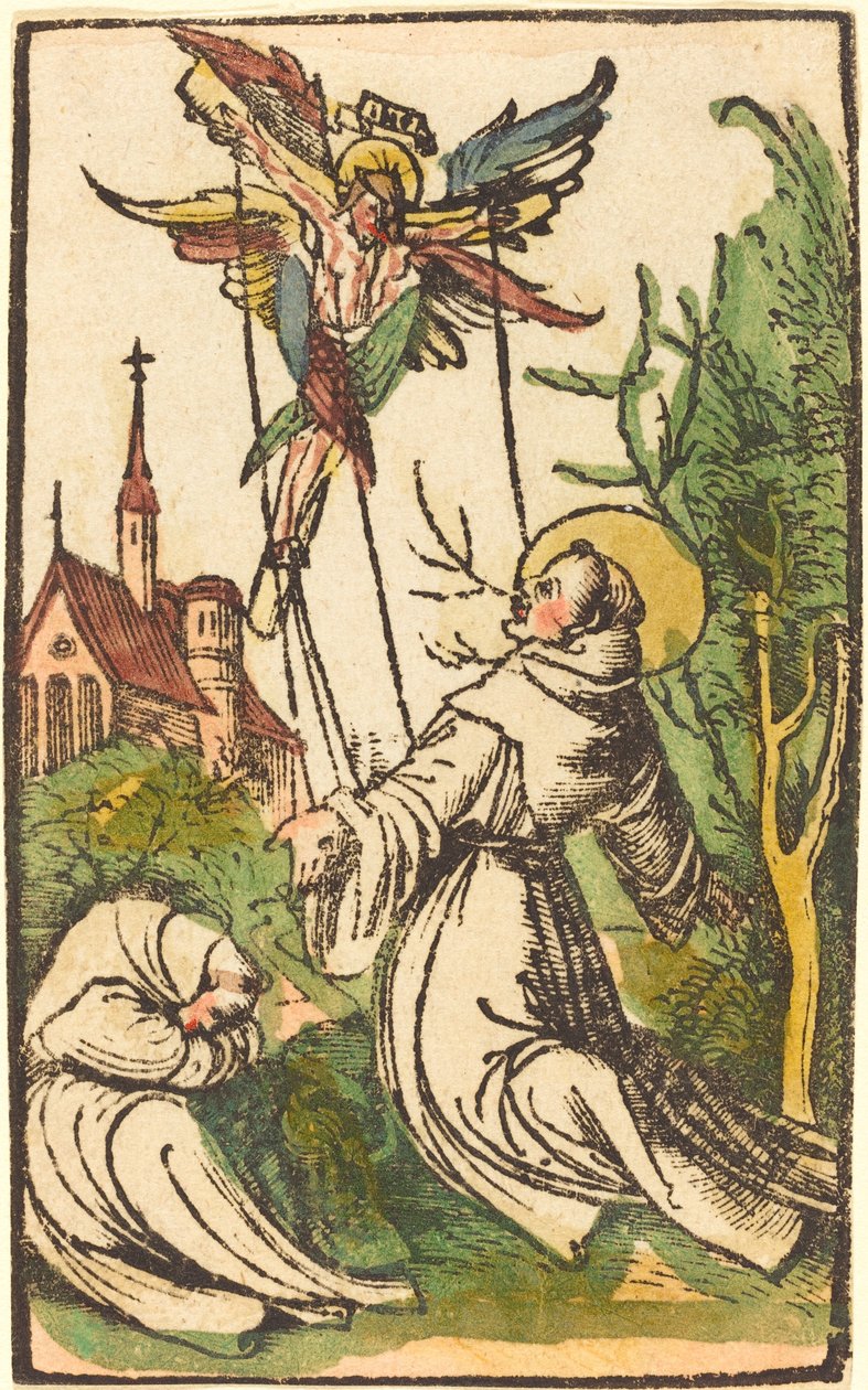 Saint François recevant les stigmates - German 15th Century