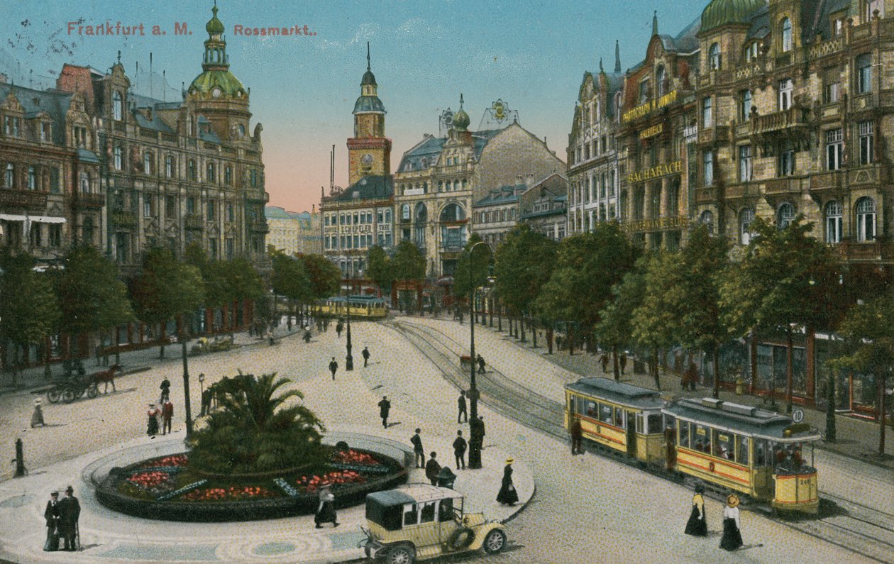 Francfort, Rossmarkt. Carte postale envoyée en 1913. - German Photographer