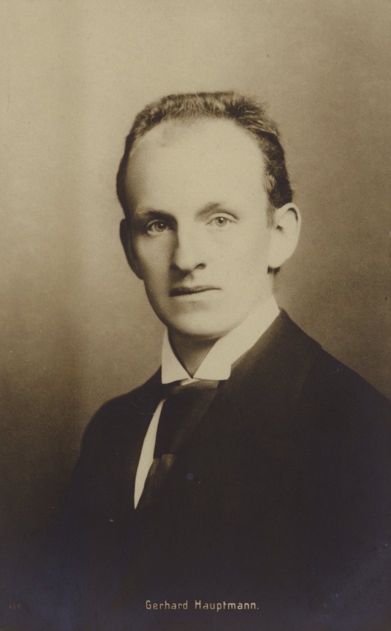 Gerhard Hauptmann (1862-1946), dramaturge et romancier allemand (photo b/w) - German Photographer