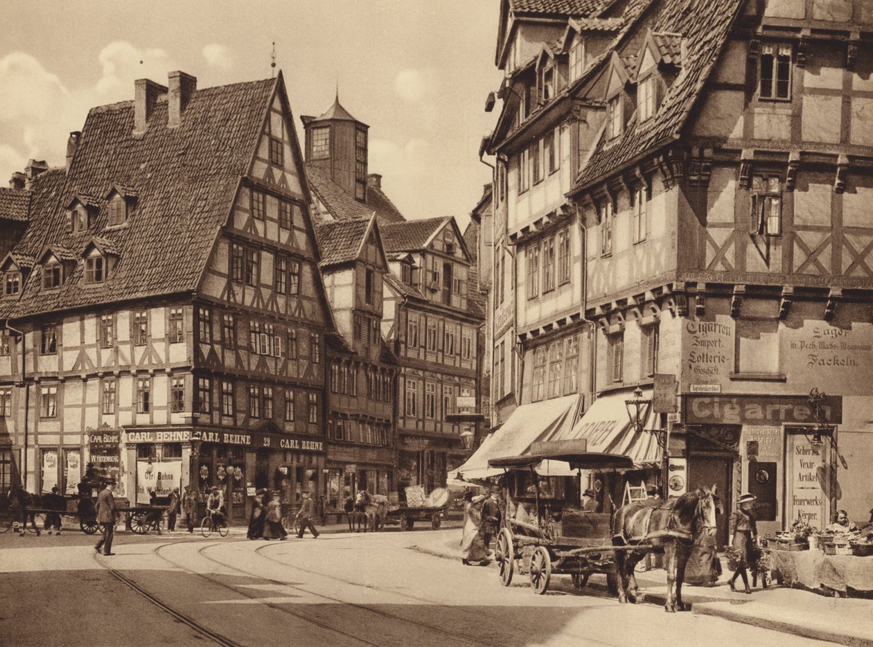 Rue du Marché, Hanover (b/w photo) - German Photographer