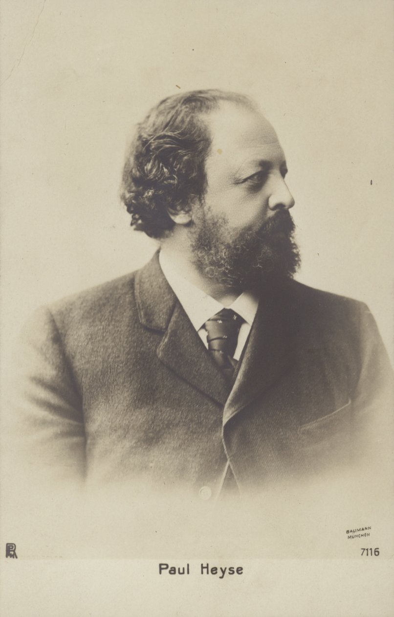 Paul Heyse (1830-1914), écrivain et traducteur allemand (photo n/b) - German Photographer