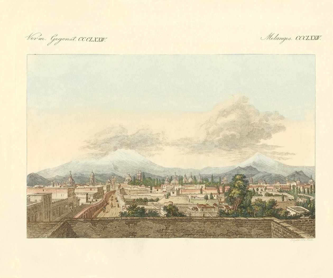 Vue de Mexico et des environs éloignés de cette ville - German School