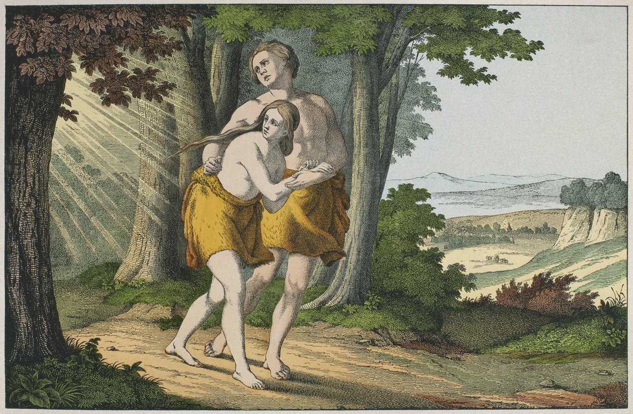 Adam et Ève chassés du paradis, illustration de L