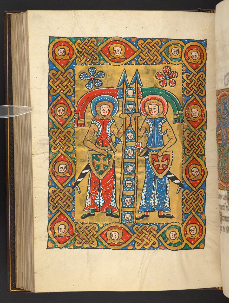 Deux saints militaires, avec les têtes d