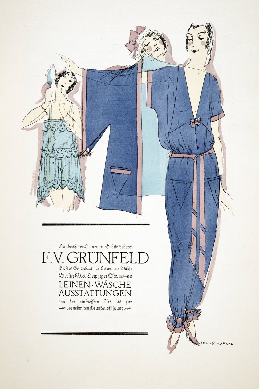 Publicité pour "F.V. Grunfeld", de Styl, pub.1922 - German School