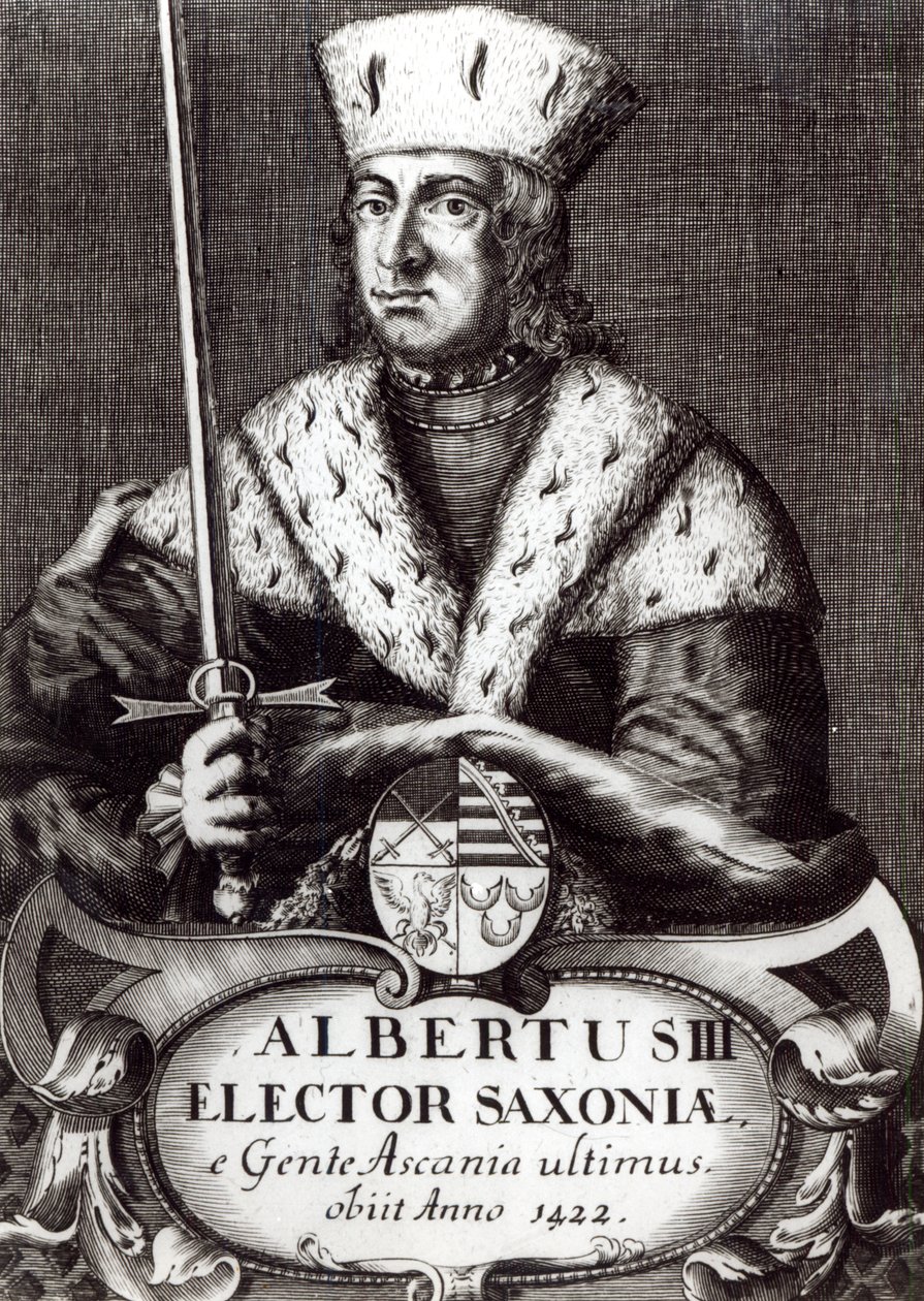 Albert III, dernier Électeur de Saxe de la dynastie ascanienne - German School