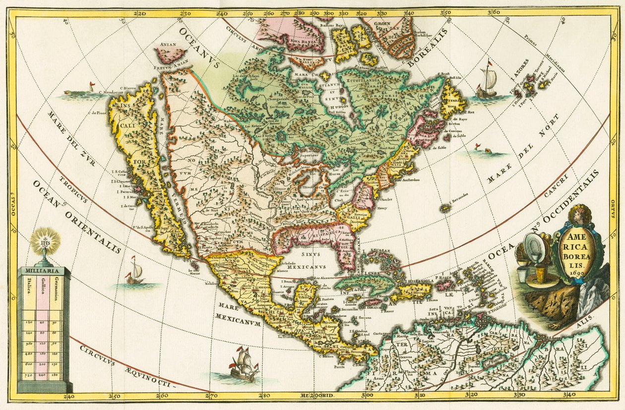 Amérique boréale. Carte de l