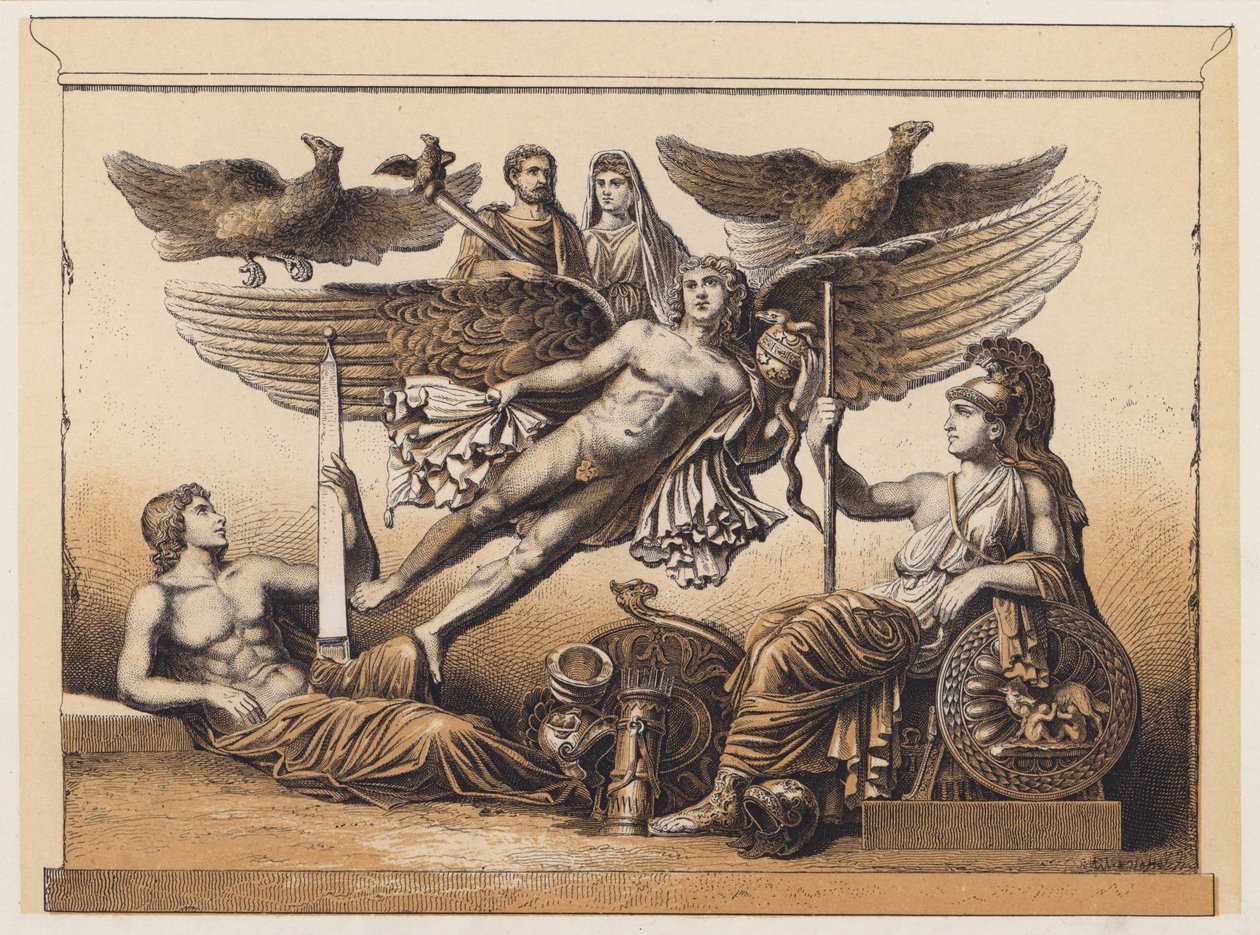 Apothéose (lithographie couleur) - German School