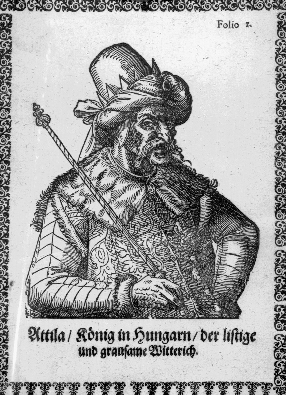Attila le Hun (gravure) - German School