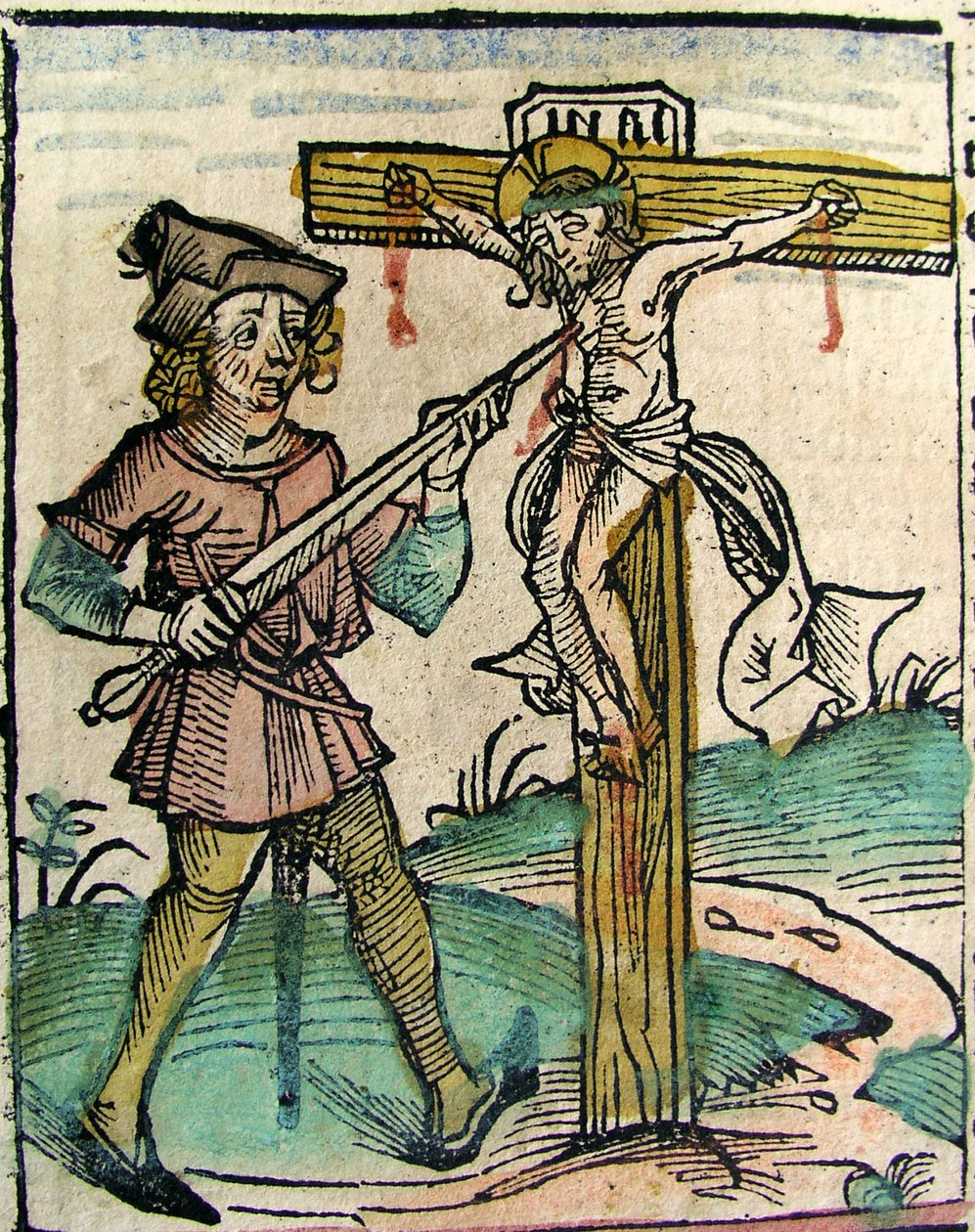 Christ recrucifié, publié dans la Chronique de Nuremberg, 1493 - German School