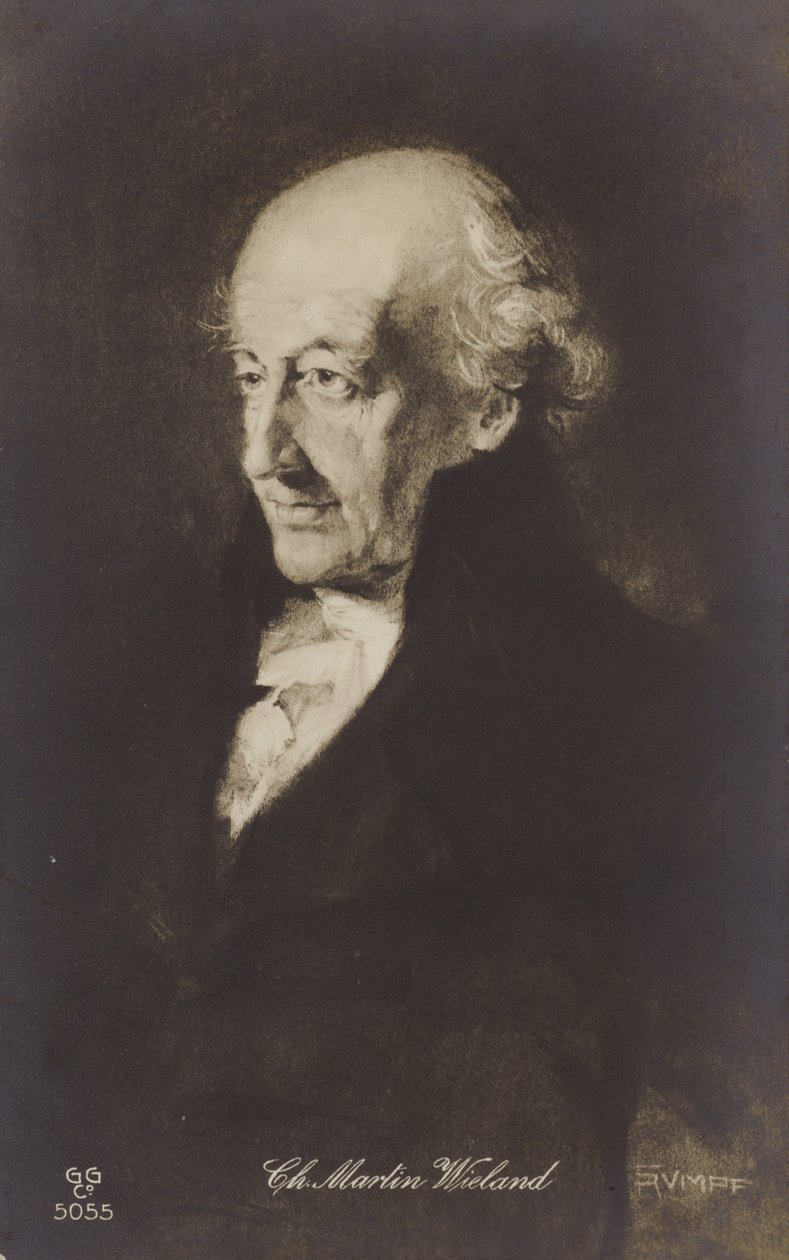 Christoph Martin Wieland (1733-1813), poète, écrivain et traducteur allemand (litho) - German School