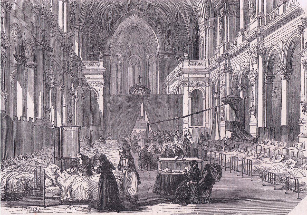 Église à Paris convertie en hôpital, Histoire de la guerre entre la France et l