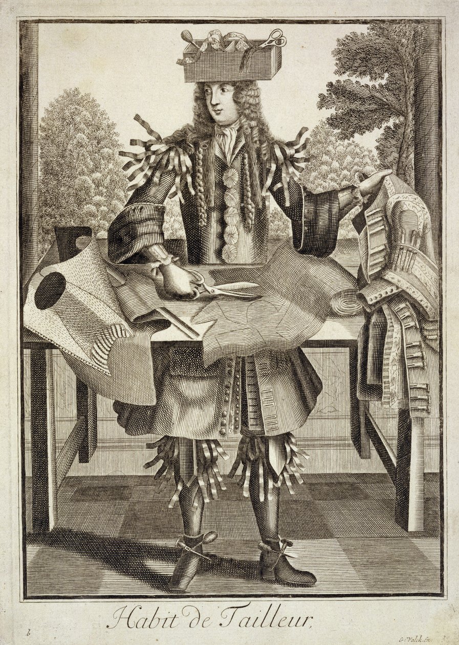 Costume pour un tailleur, pub. par Gerard Valck c.1690 - German School