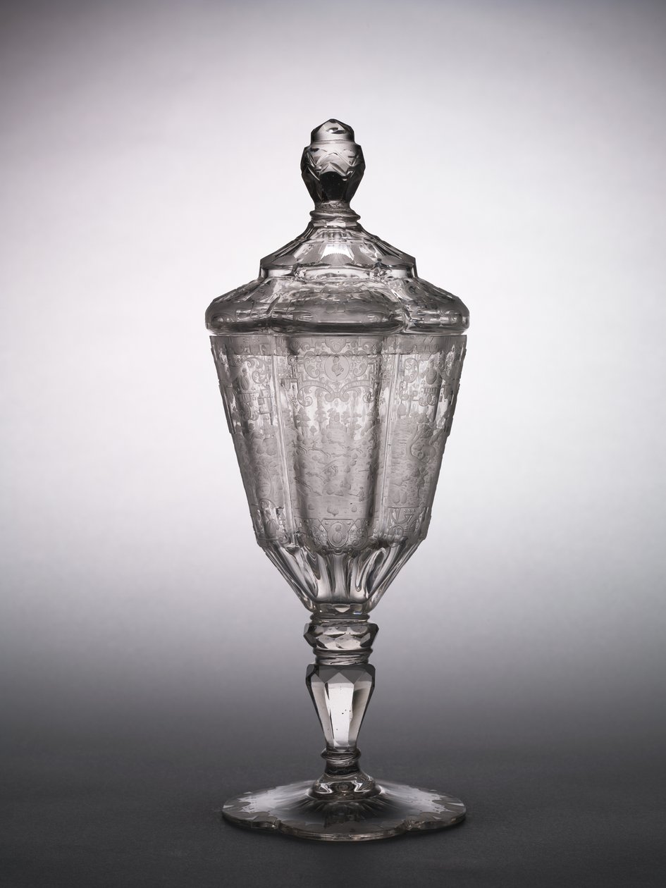 Coupe couverte, Silésie, vers 1725 (verre) - German School