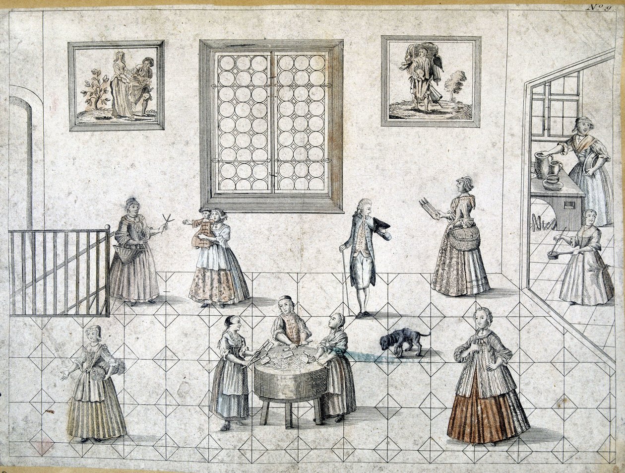 Vie quotidienne des nobles et de leurs serviteurs, Allemagne - German School