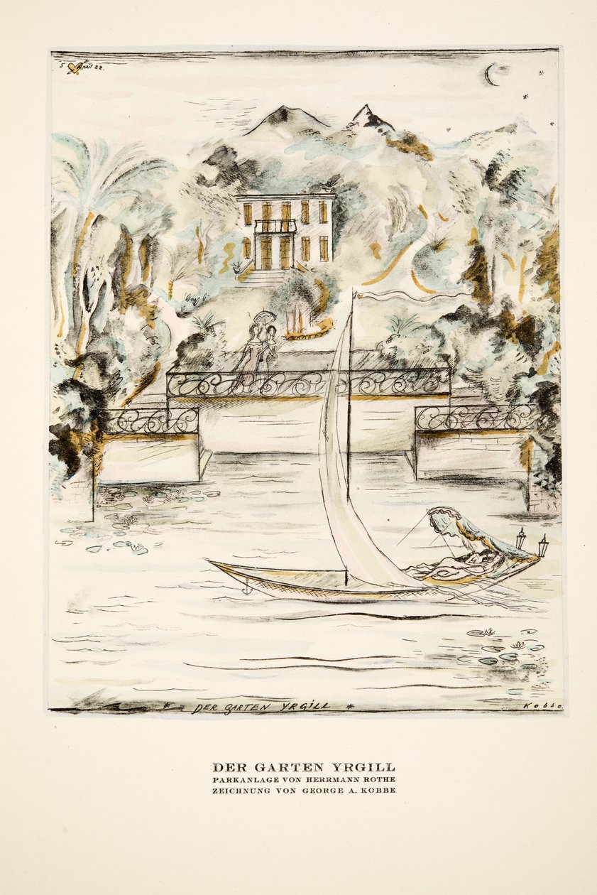 Der Garten Yrgill, tiré de Styl, publié en 1922 (impression sur pochoir) - German School