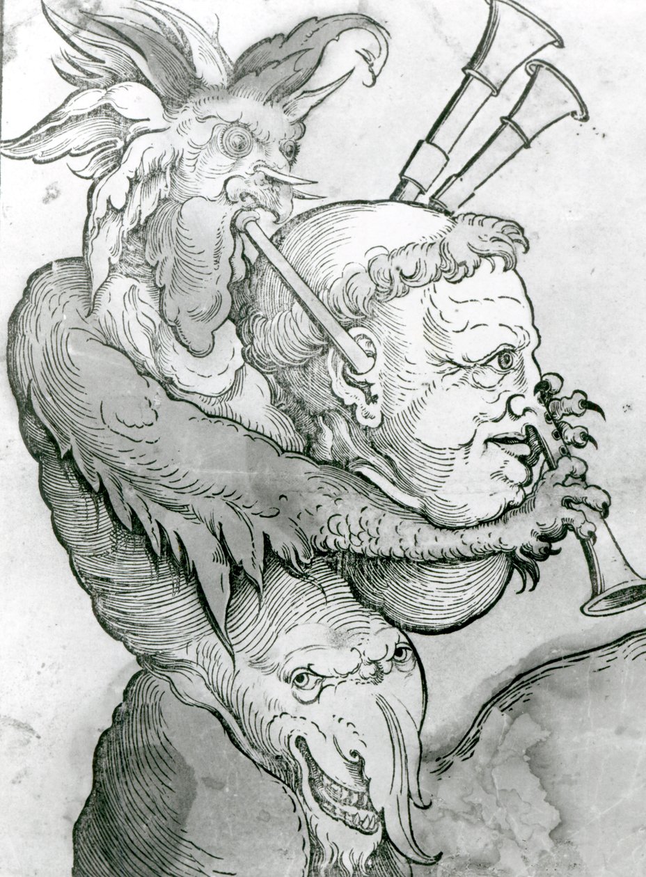 Diable jouant la tête d