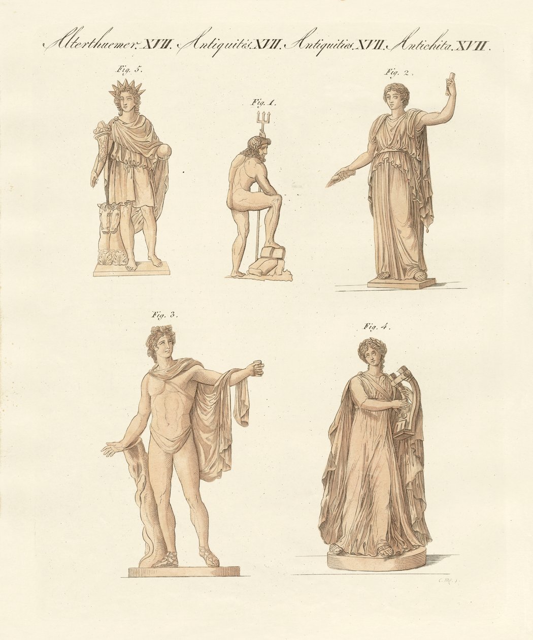 Divinités des Grecs et des Romains - German School