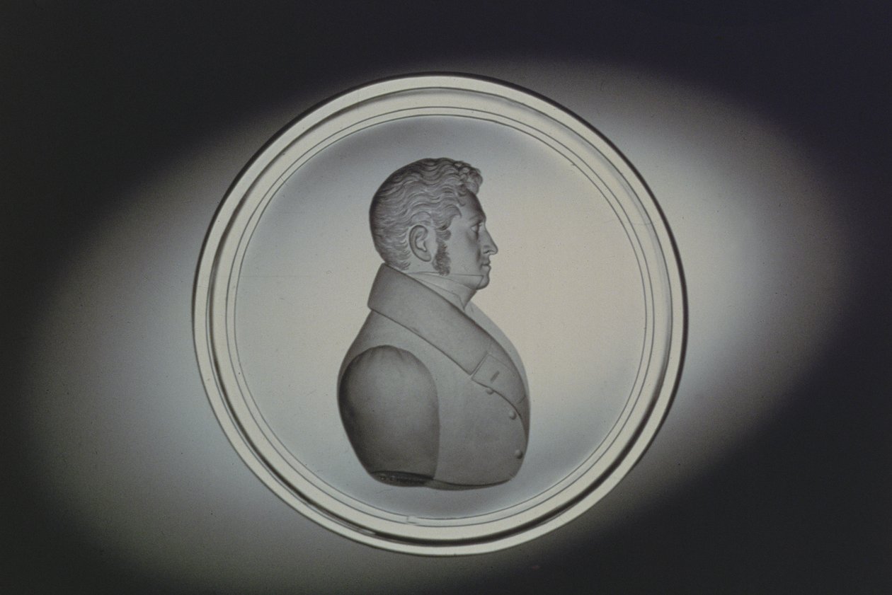 Portrait gravé par Dominick Biemann, Bohême, 1834 - German School