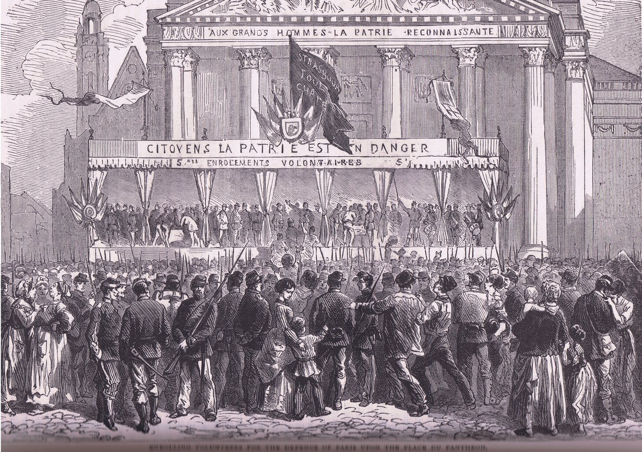 Enrôlement de volontaires pour la défense de Paris, Histoire de la guerre entre la France et l