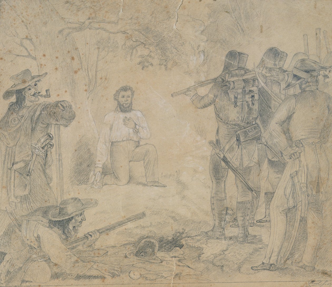 Exécution de Robert Blum le 9 novembre 1848, 1862 - German School