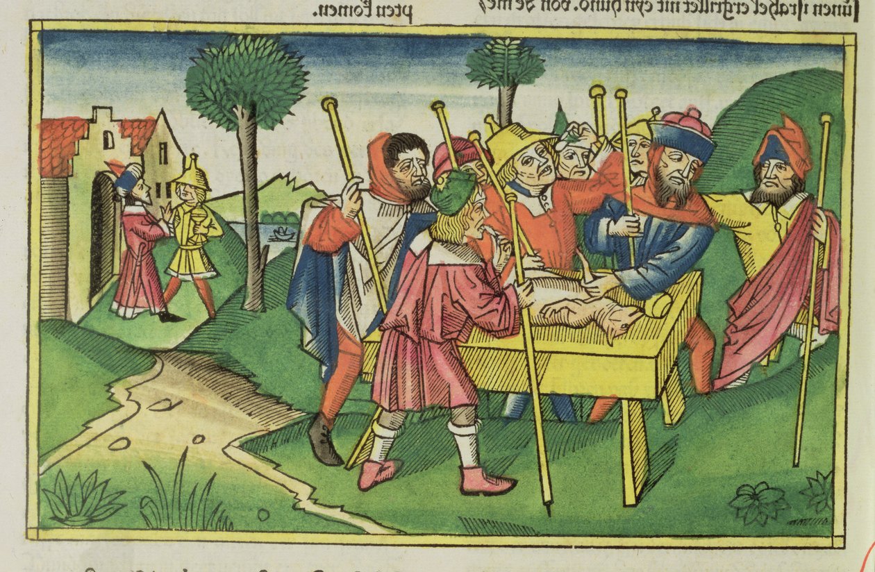 Exode 12 La Première Pâque, de la Bible de Nuremberg (Biblia Sacra Germanaica) - German School