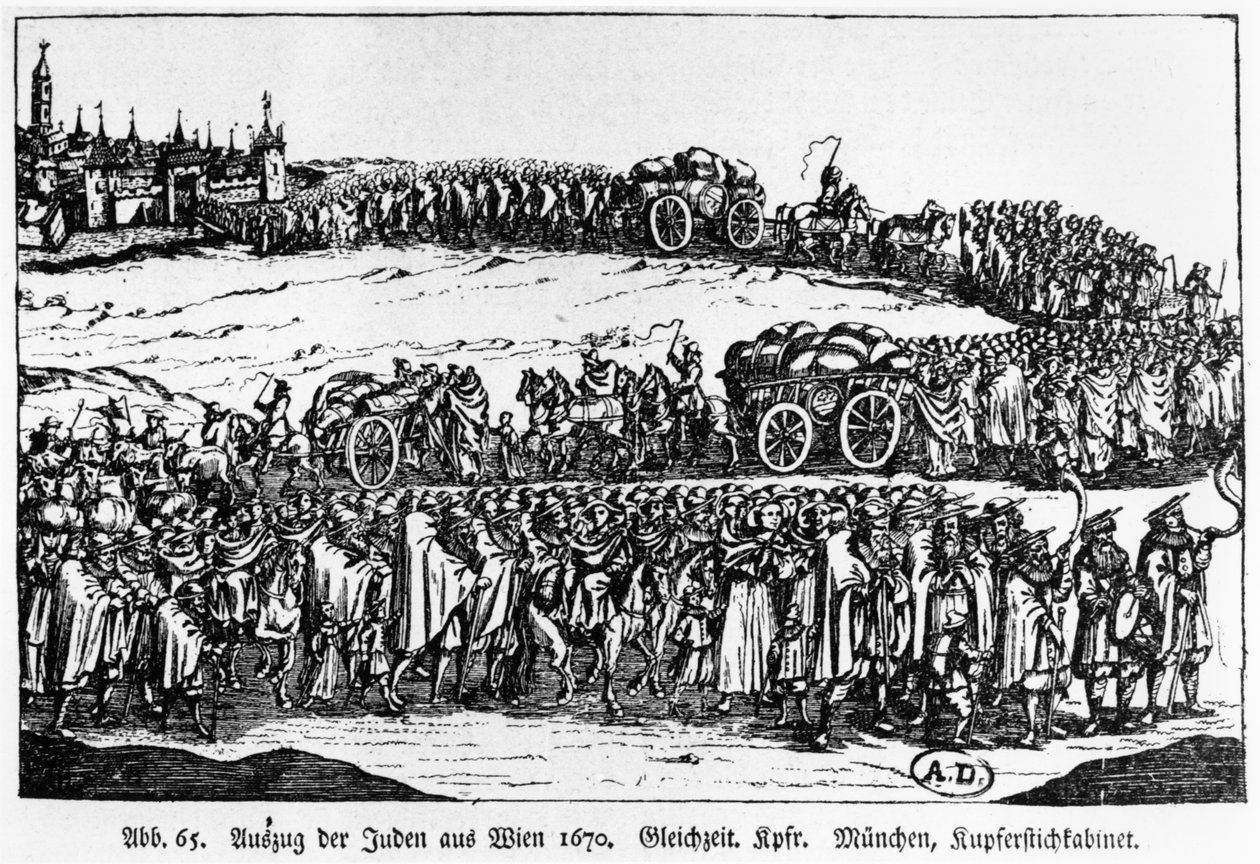 Expulsion des Juifs de Vienne, 1670 - German School