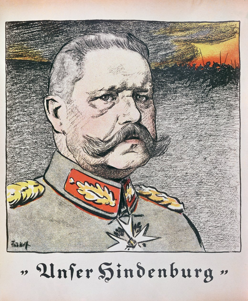 Maréchal Paul Von Hindenburg (1857-1934) 1914 - German School