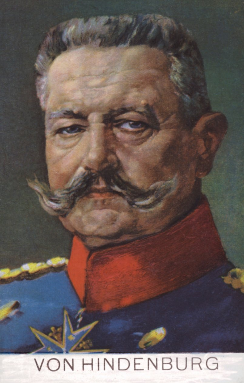 Maréchal Paul von Hindenburg, commandant de l