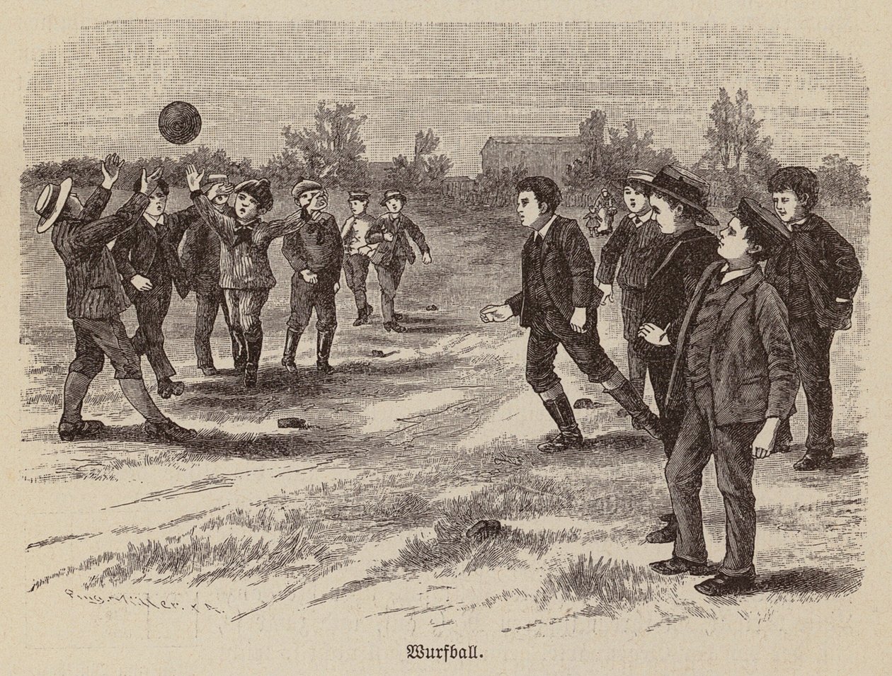 Football (gravure) - German School