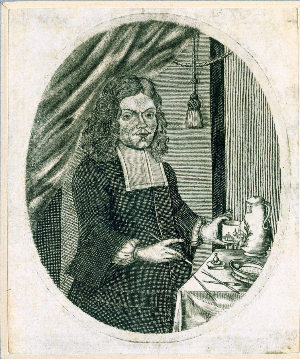 Peintre sur verre allemand - German School