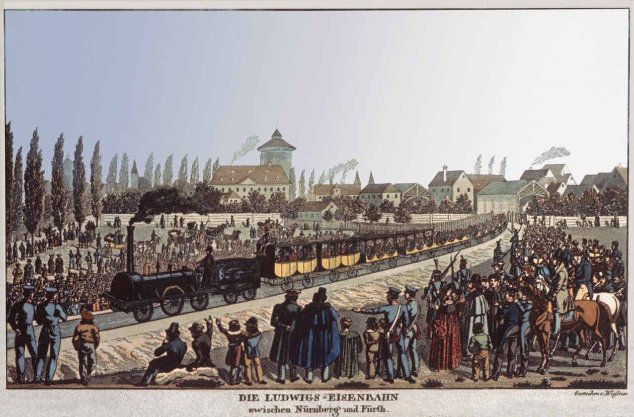 Chemins de fer allemands. vers 1830-1840 - German School