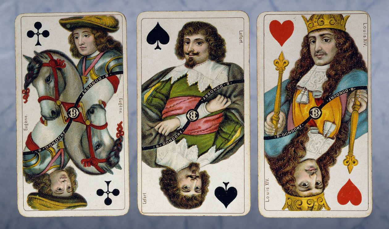 Cartes allemandes pour le jeu de Trappola, édition Dondorf - German School