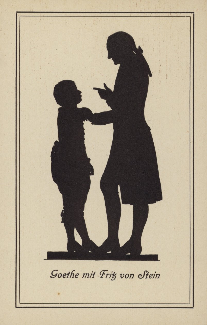 Goethe avec Fritz von Stein (litho) - German School
