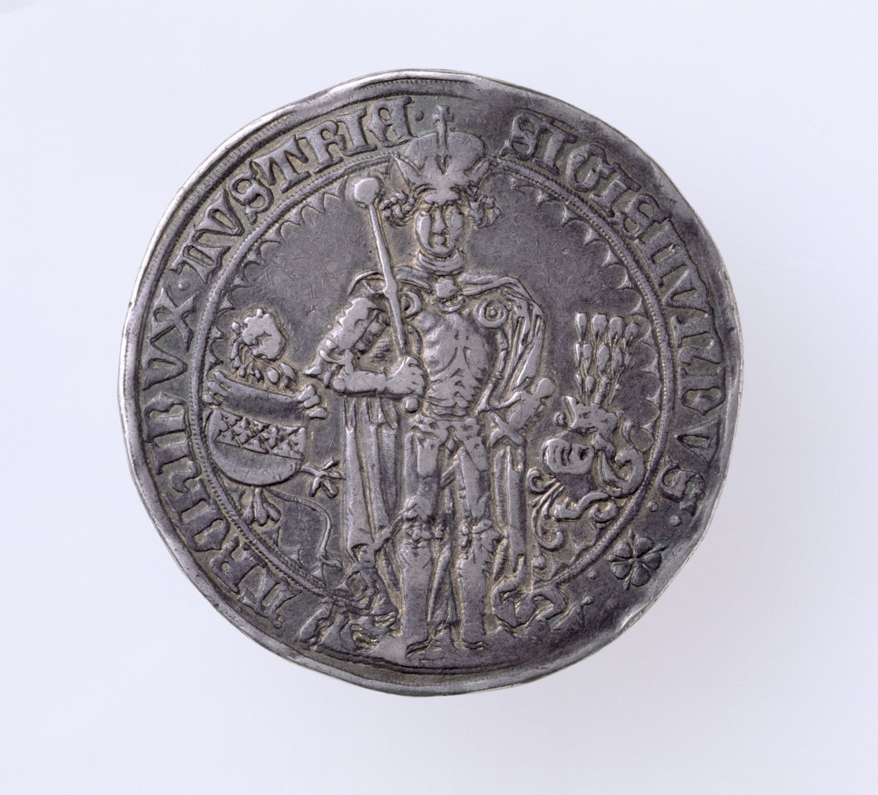 Guildiner (taler) de Sigismond (1439-96) Comte du Tyrol, Monnaie de Hall, 1486 (avers) - German School