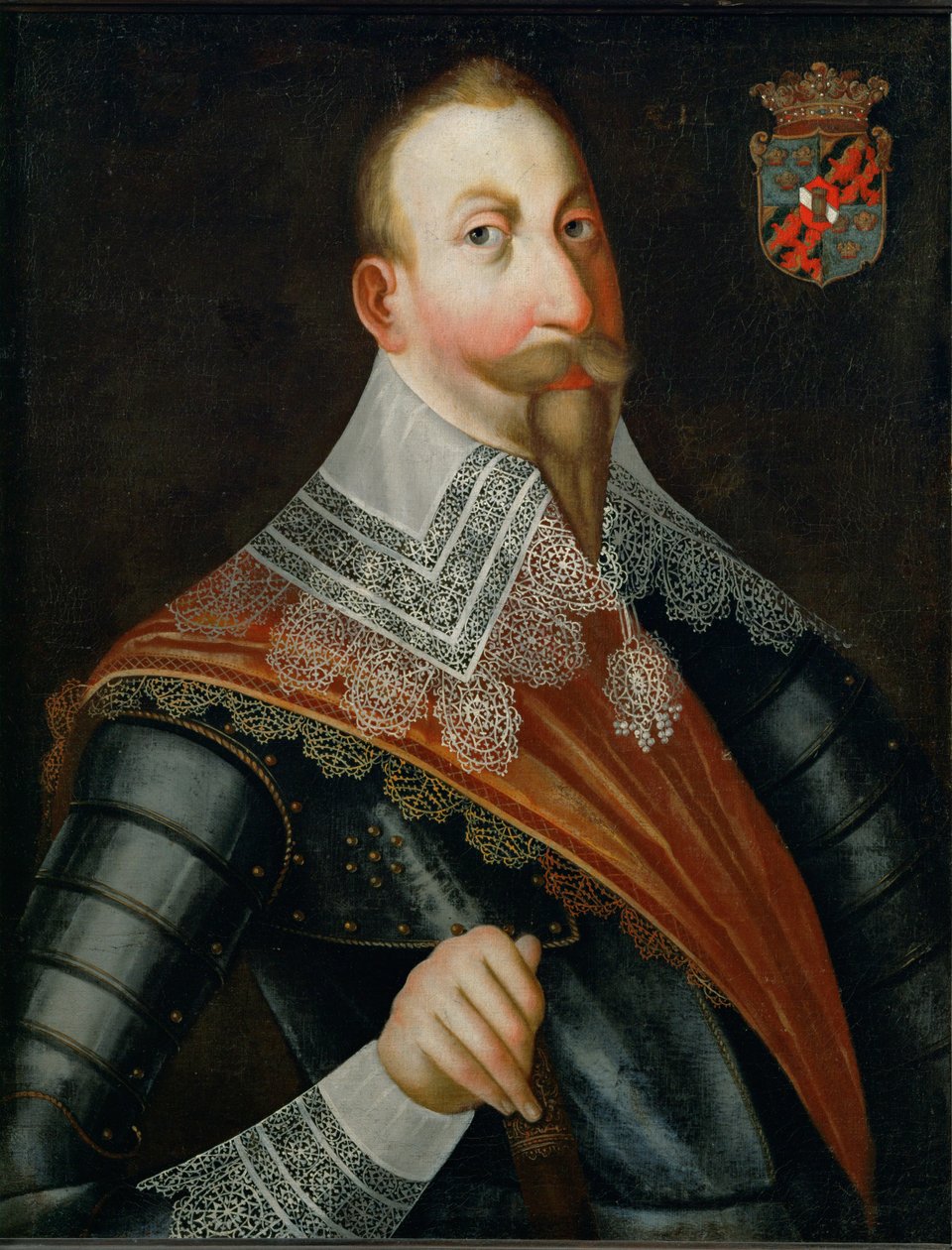 Gustav Adolph, roi de Suède ... (peinture sur toile) - German School