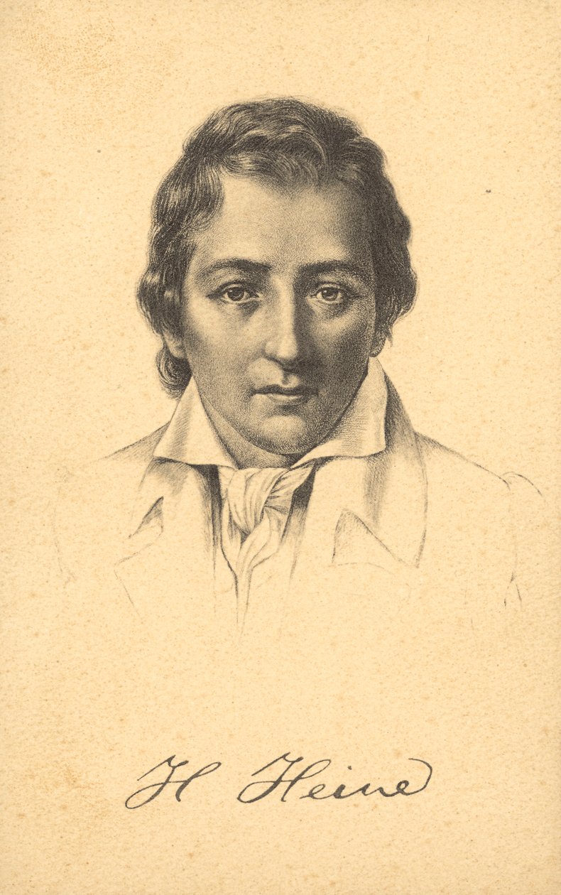 Heinrich Heine (litho) - German School