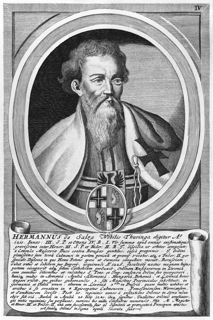 Hermann de Salza (xylographie) - German School