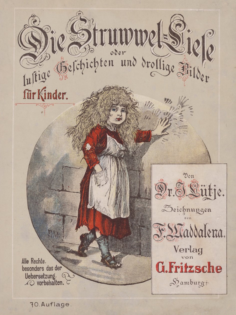 Illustration for Die Struwwel-Liese (litho couleur) - German School