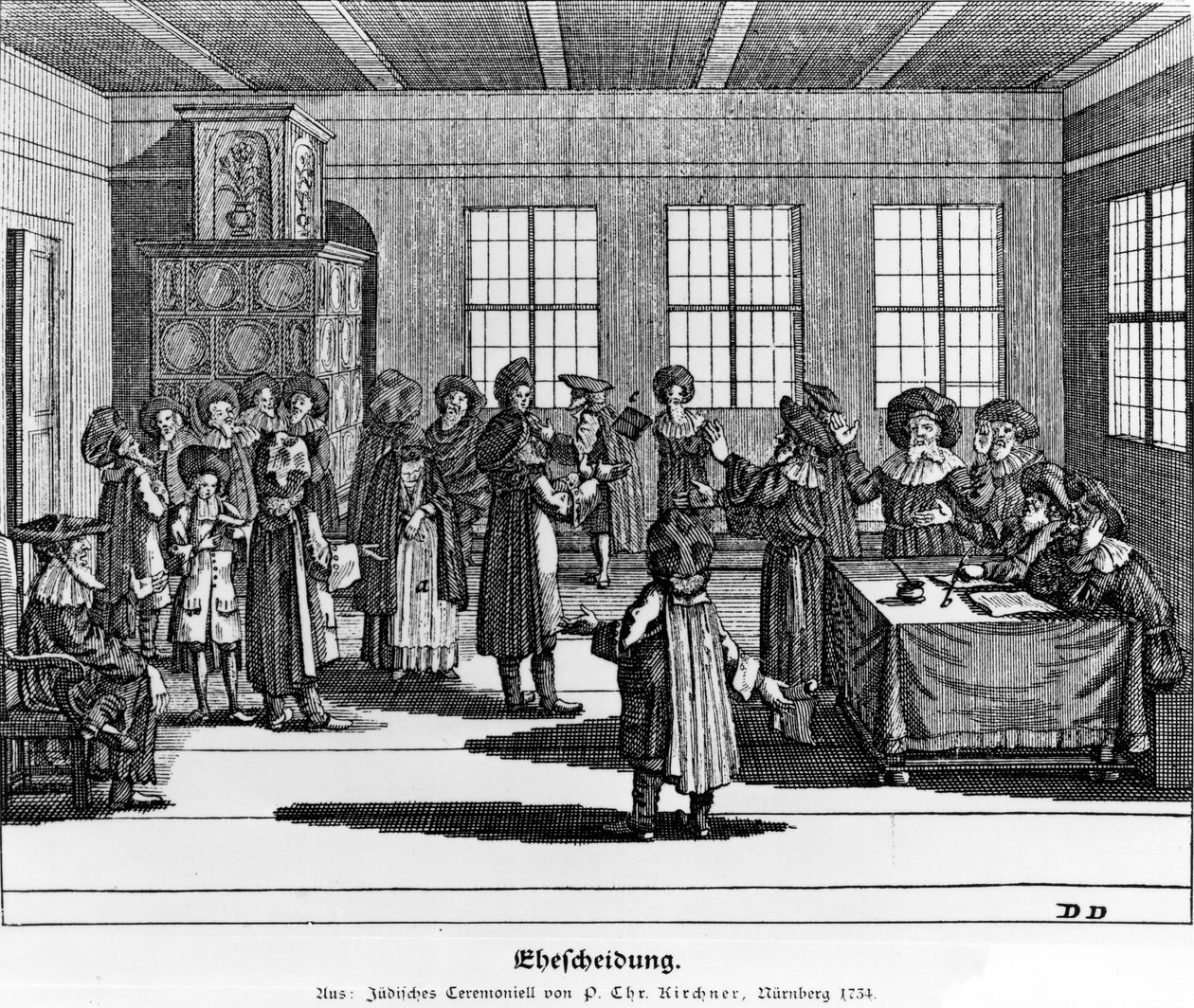 Illustration tirée du Jüdisches Ceremonial, oder Beschreibung dererjenigen Gebrduche par Paul Christian Kirchner, 1724 - German School