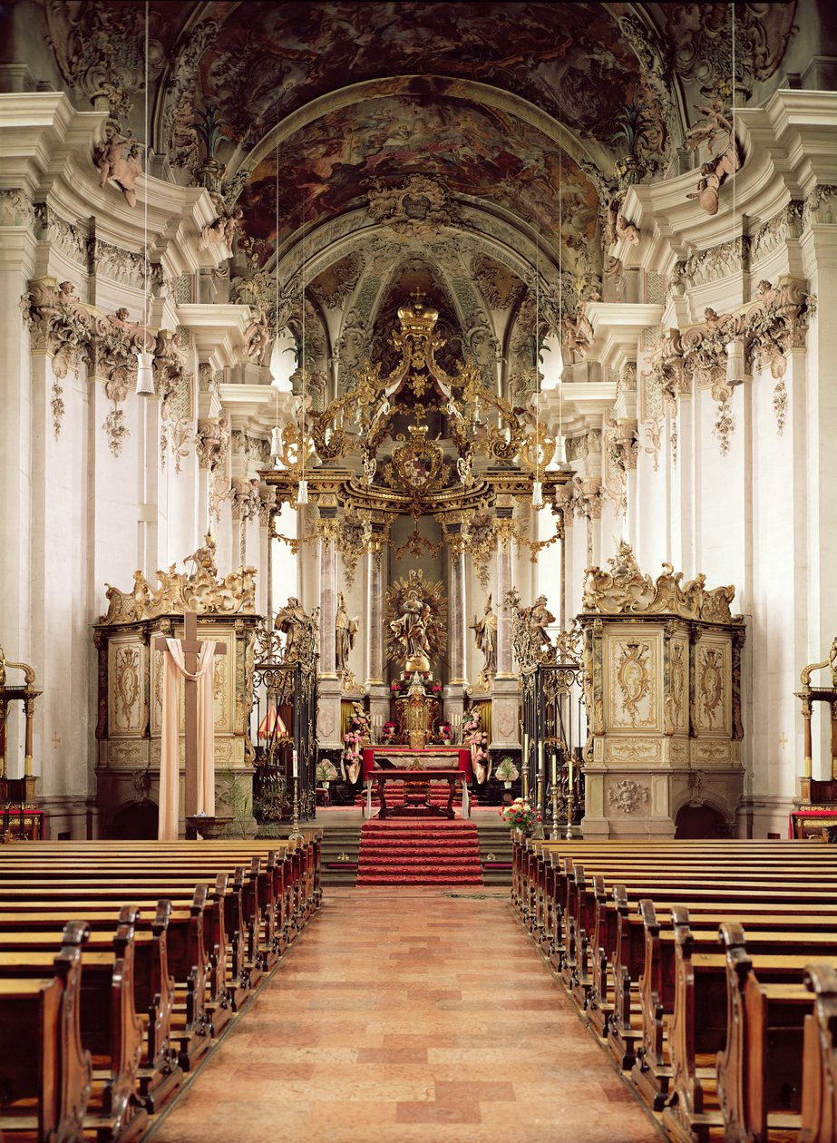 Intérieur, conçu par Balthasar Neumann (1687-1753) 1734-54 - German School