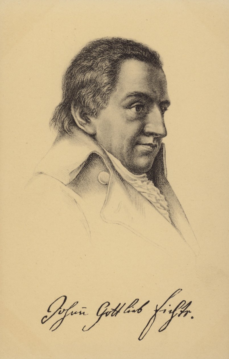 Johann Gottlieb Fichte (1762-1814), philosophe et écrivain allemand (litho) - German School
