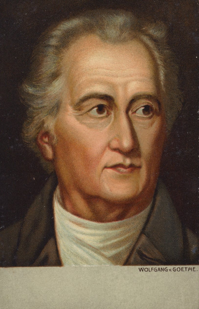 Johann Wolfgang von Goethe (1749-1832), poète, romancier et dramaturge allemand (chromolitho) - German School