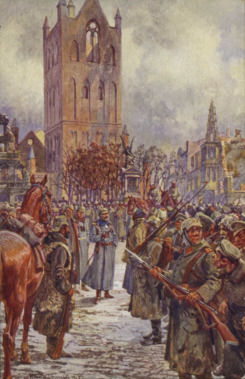 Kaiser Wilhelm II à Lyck (Elk), Pologne, Première Guerre mondiale - German School