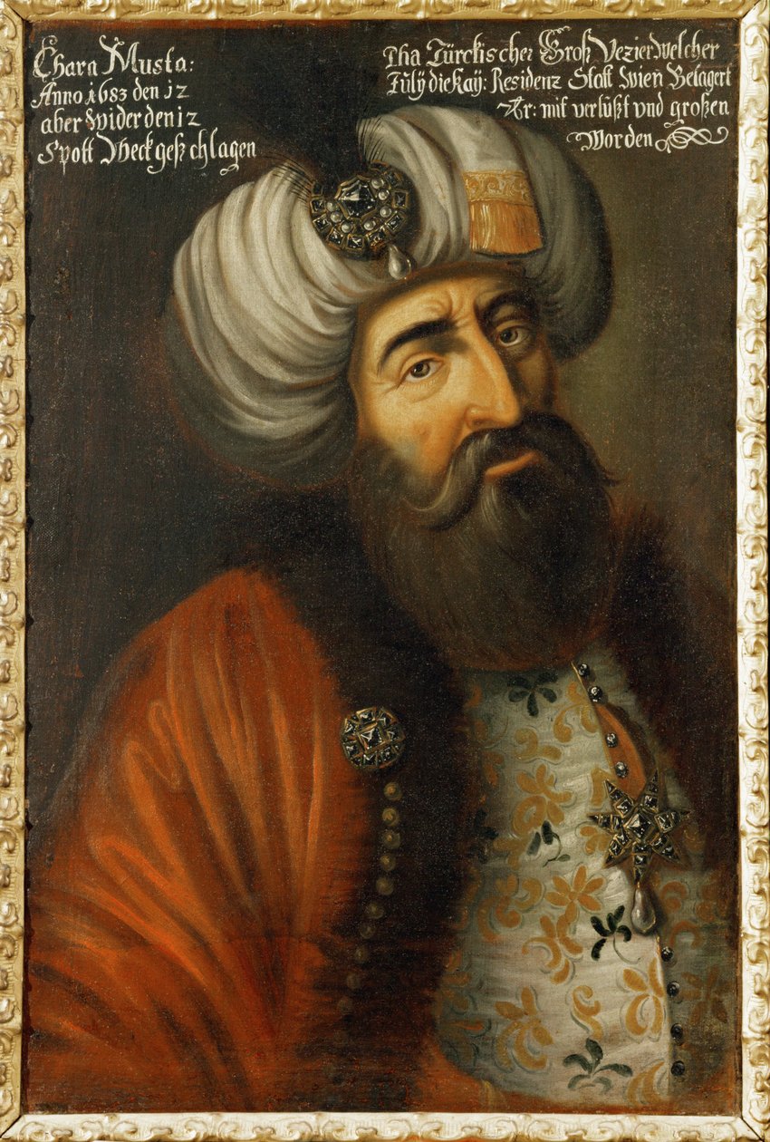 Kara Mustapha Pacha Grand Vizir turc, Amiral de la flotte turque, membre du conseil des Sultans ... (huile sur toile) - German School