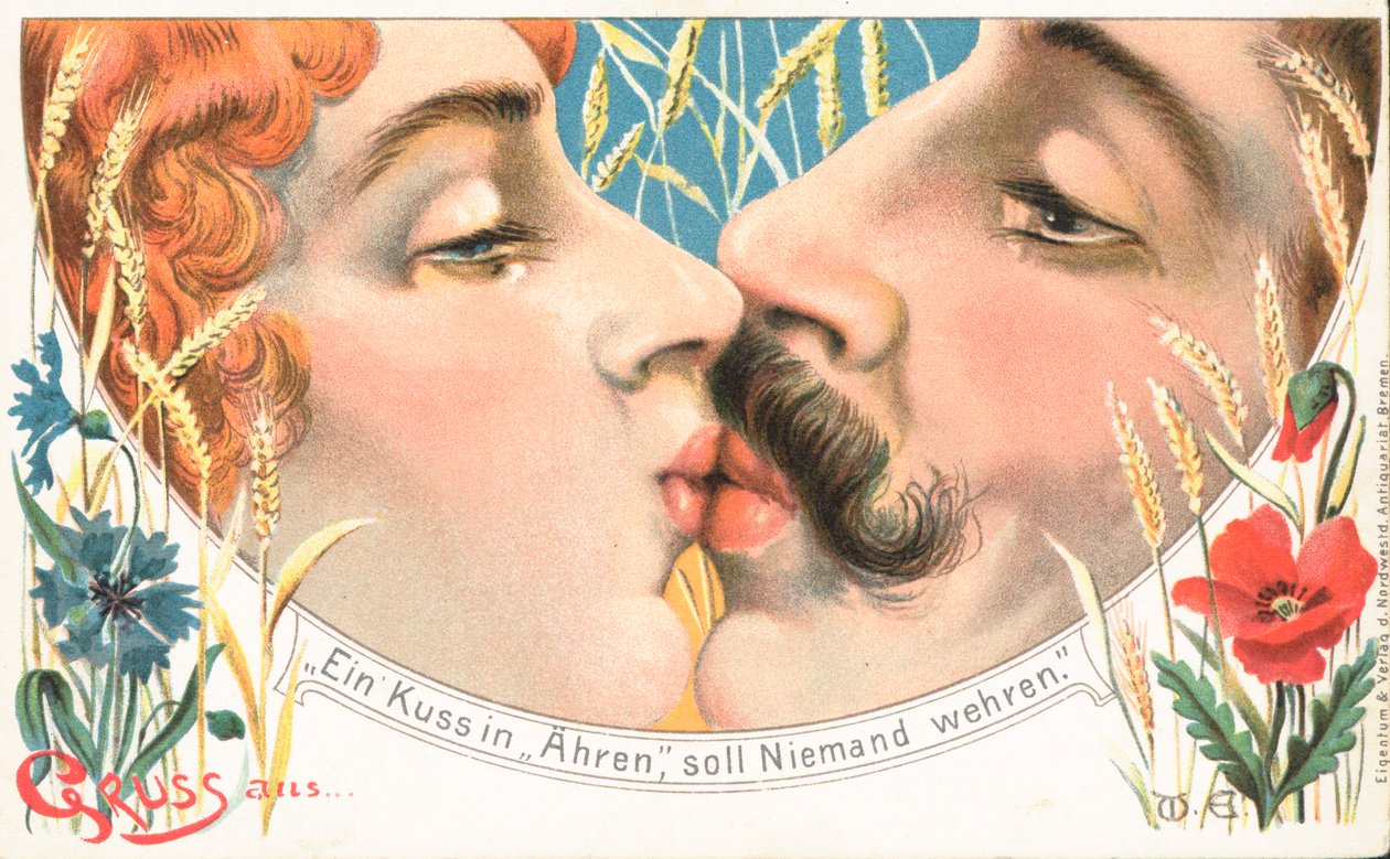 Baiser (lithographie couleur) - German School