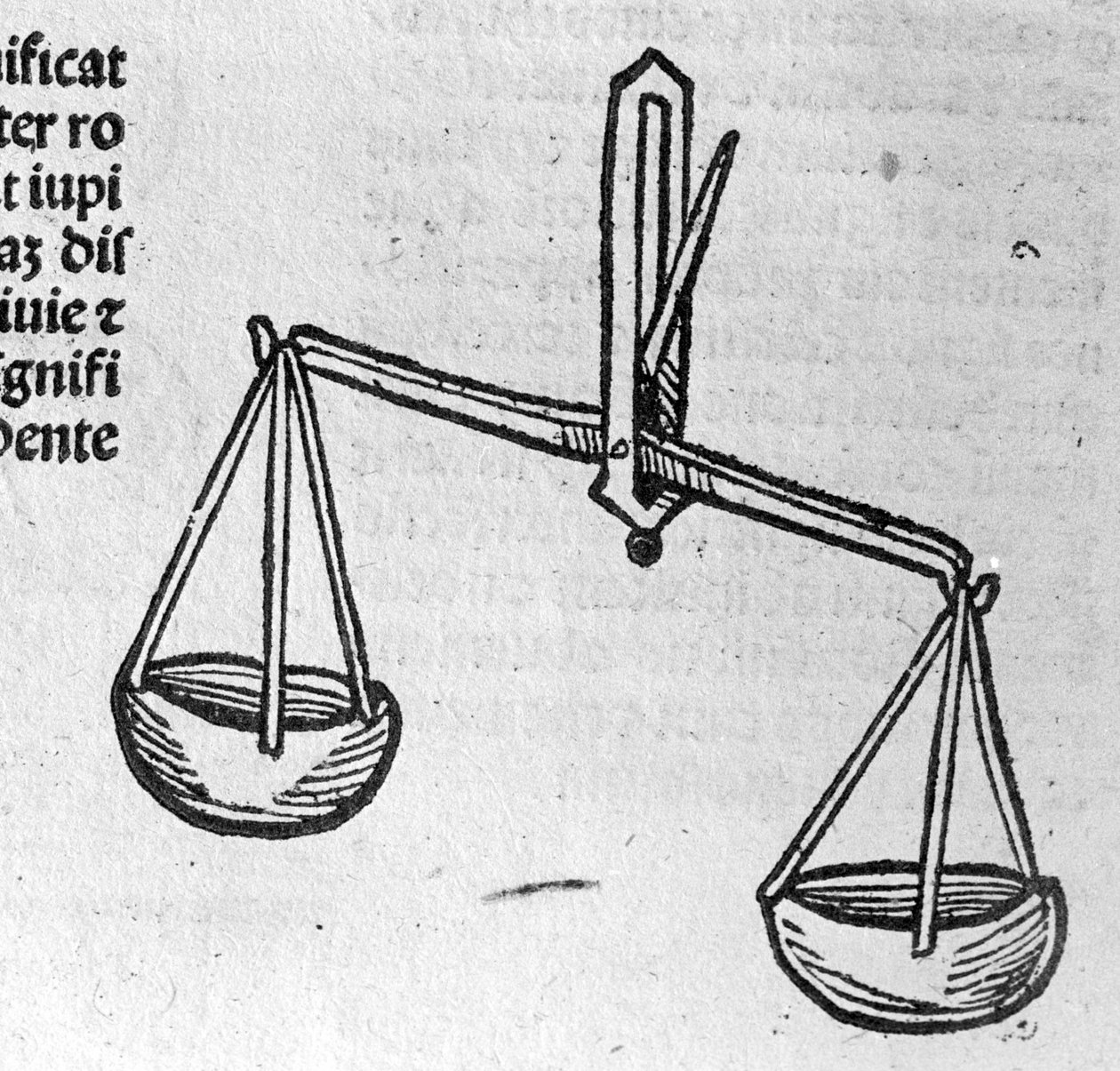 La Balance - dans le Traité de Johannes Angeli De Magnisconnectionibue annorum revolutionibus ac eorum perfectionibus. Augsbourg, Erhard Ratdolt - German School